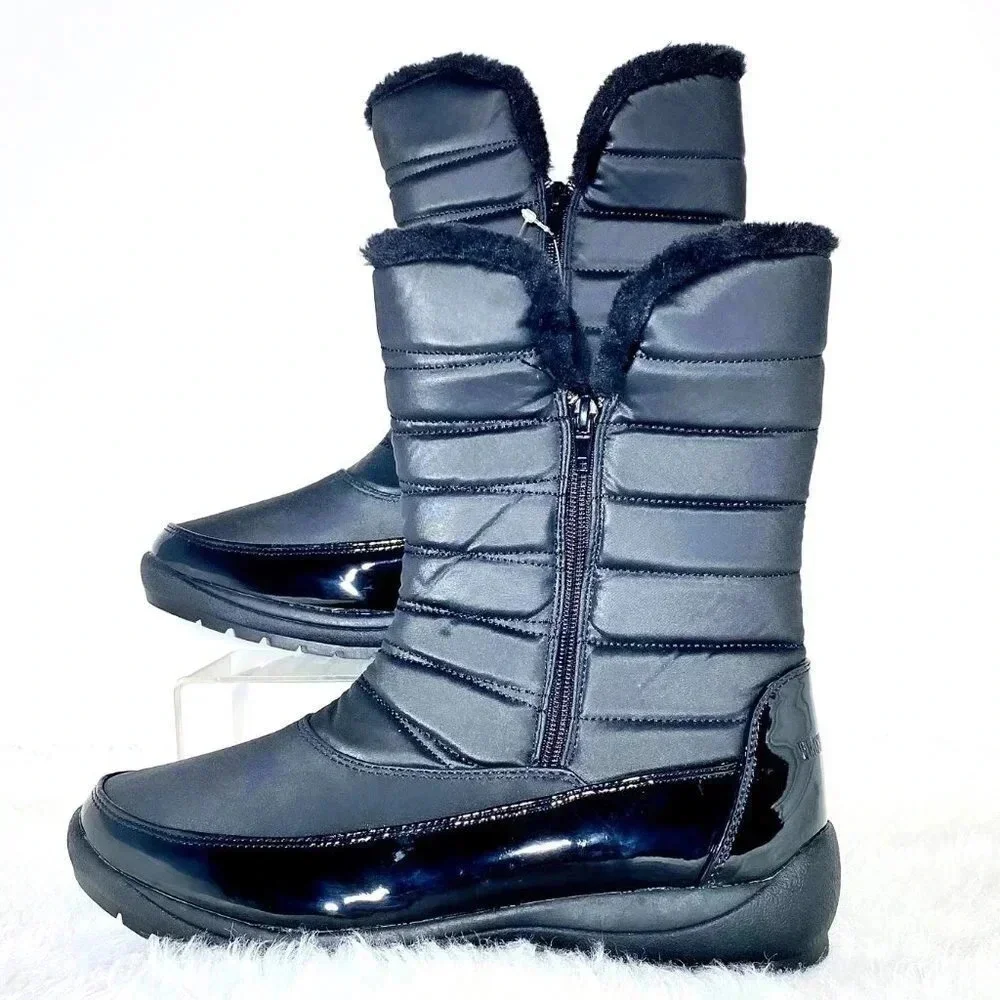 Weatherproof Black Winter Snow Boots Size 10 NWT